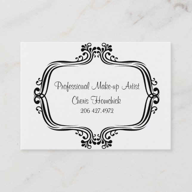 HiRes, Make-up Artist, Cheris Homchick Business Card (Front)