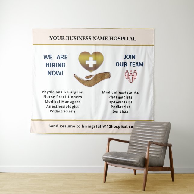 Hiring Join Our Team Employees Business Custom Tapestry (In Situ (Horizontal))