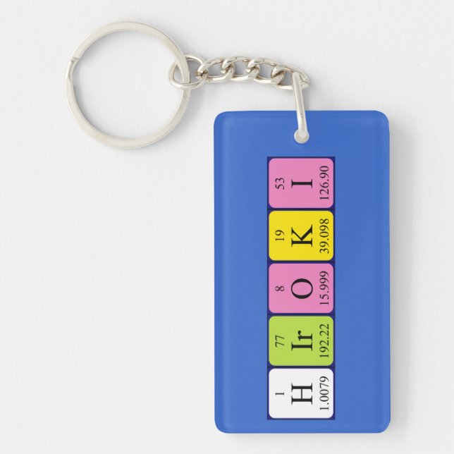 Hiroki periodic table name keyring (Front)