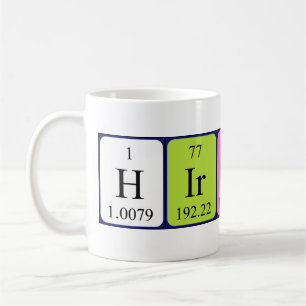 Hiroki periodic table name mug