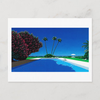 hiroshi nagai art paintings city pop and aeroplane postcard