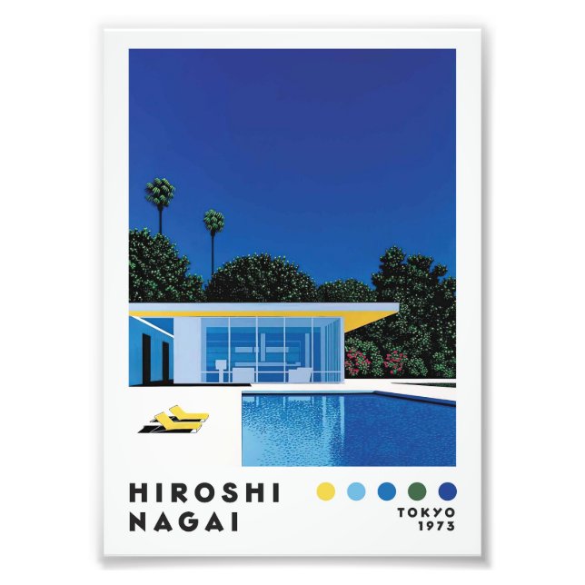 Hiroshi Nagai Style Retro Art Print - Modernist Po (Front)