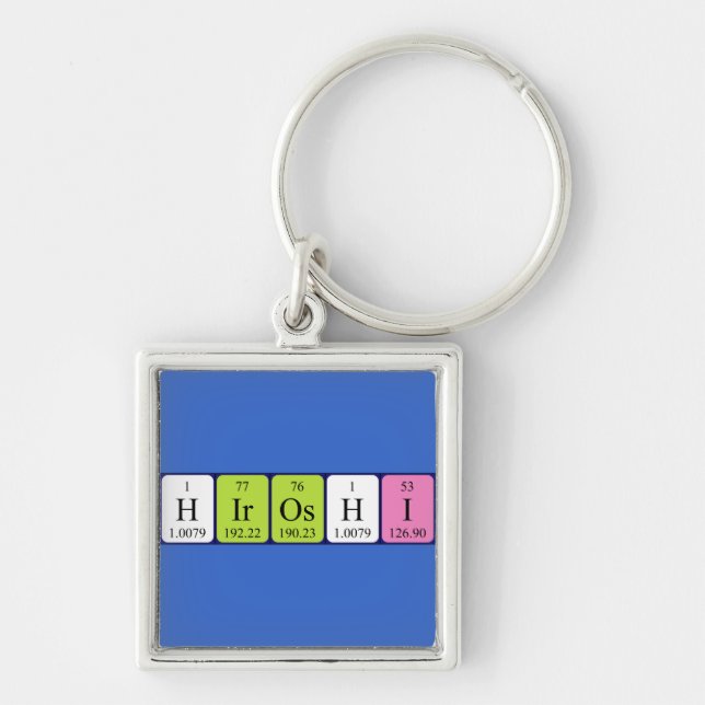 Hiroshi periodic table name keyring (Front)