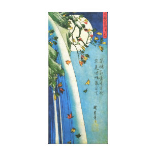 Hiroshige Moon Over A Waterfall Japanese Fine Art Canvas Print