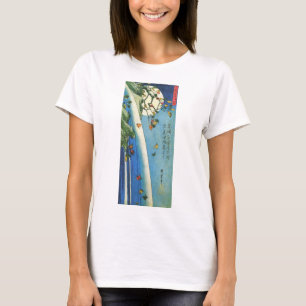 Hiroshige Moon Over A Waterfall Japanese Fine Art T-Shirt