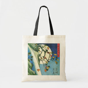 Hiroshige Moon Over A Waterfall Japanese Fine Art Tote Bag