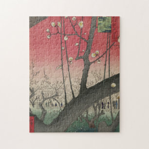 Hiroshige Plum Estate Kameido: Vintage Japanese Jigsaw Puzzle