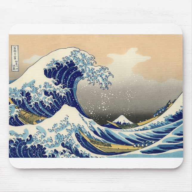 Hiroshige The Great Wave Off Kanagawa Mouse Mat (Front)