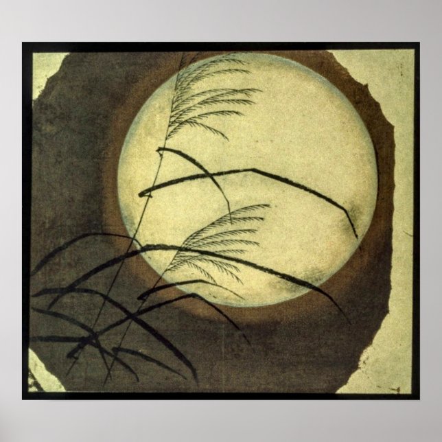 Hiroshige Wind Blown Grass Poster (Front)