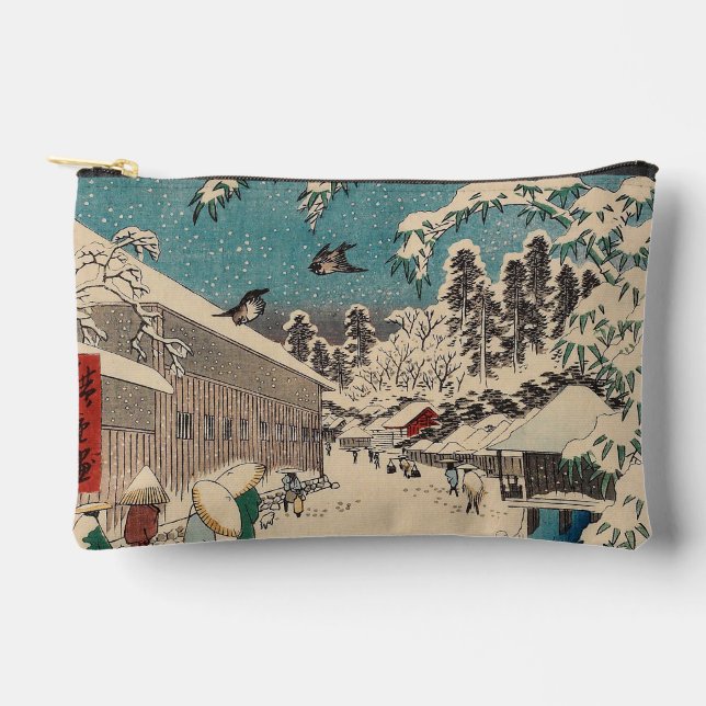 Hiroshige winter landscape japan country accessory pouch (Front)
