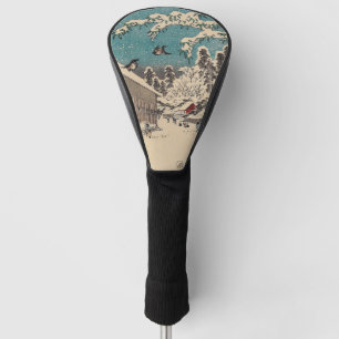 Hiroshige winter landscape japan ukiyo-e antique golf head cover