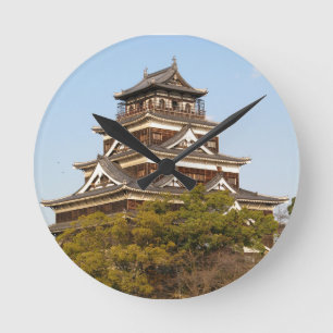 Hiroshima Castle 広島城, Hiroshima, Japan Round Clock