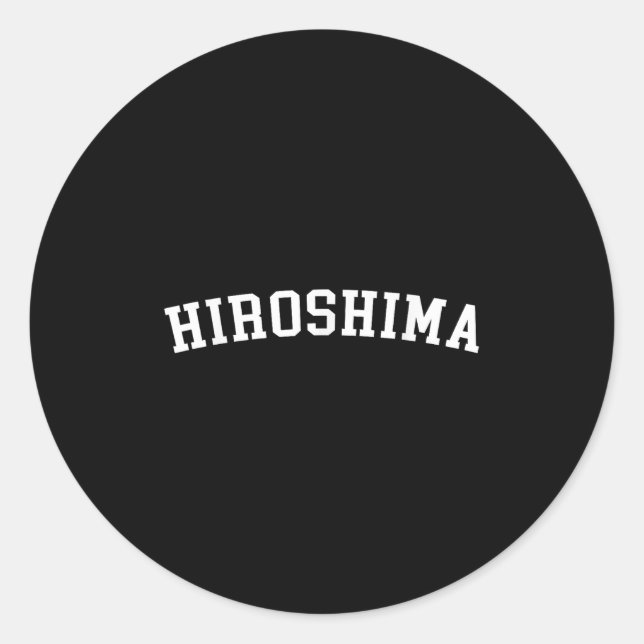 Hiroshima  classic round sticker (Front)