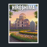 Hiroshima Japan Peace Dome Travel Postcard<br><div class="desc">Hiroshima, a city in western Japan, is best known for its tragic history as the first target of an atomic bomb during World War II. On August 6, 1945, the United States dropped the bomb, devastating the city and killing tens of thousands instantly, with many more suffering from radiation exposure...</div>
