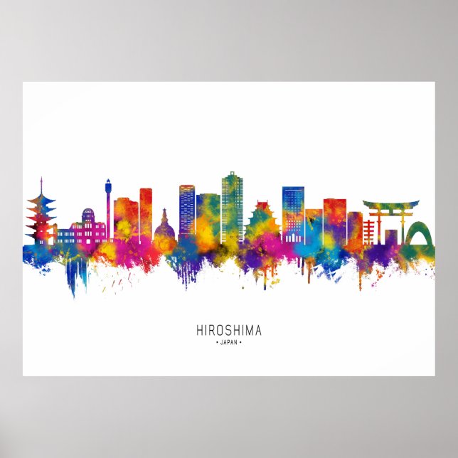 Hiroshima Japan Skyline Poster (Front)