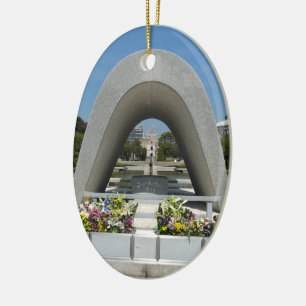 Hiroshima Memorial Cenotaph Ceramic Tree Decoration