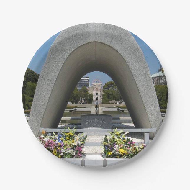 Hiroshima Memorial Cenotaph Paper Plate (Front)