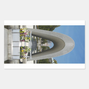 Hiroshima Memorial Cenotaph Rectangular Sticker