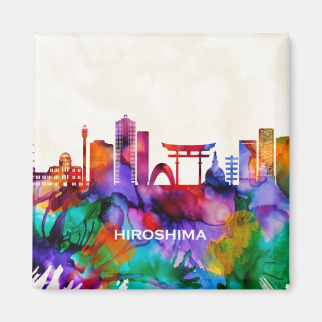 Hiroshima Skyline Magnet (Front)