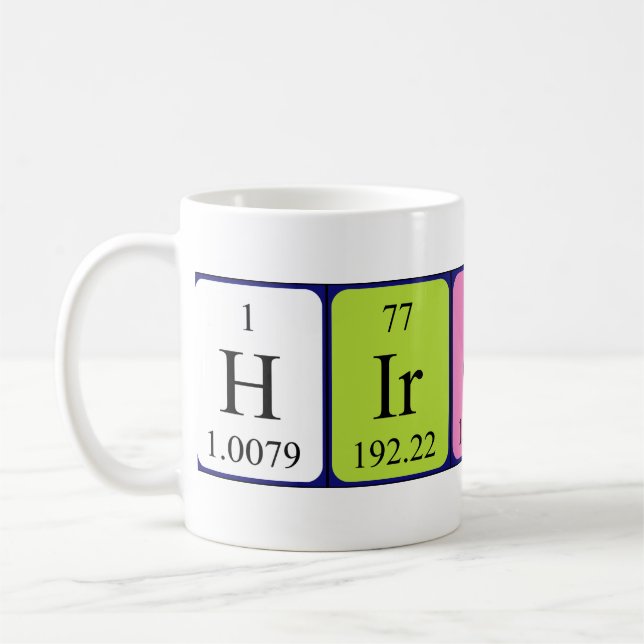 Hiroto periodic table name mug (Left)