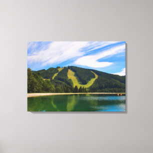 Hirschenkogel in Summer - Water Reflections Canvas Print