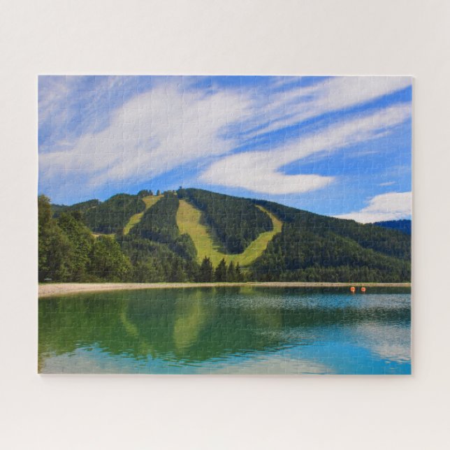 Hirschenkogel in Summer - Water Reflections Jigsaw Puzzle (Horizontal)