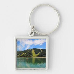 Hirschenkogel in Summer - Water Reflections Key Ring