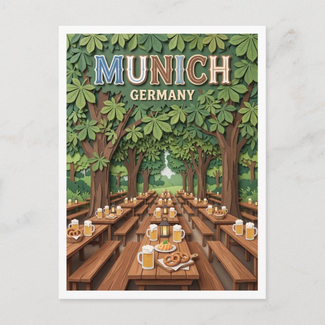 Hirschgarten Munich Germany Postcard (Front)