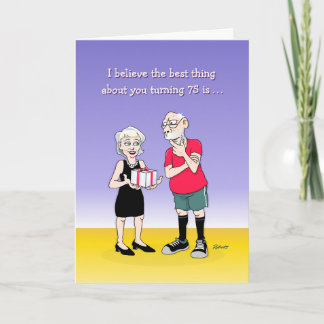 His 75th Birthday Card