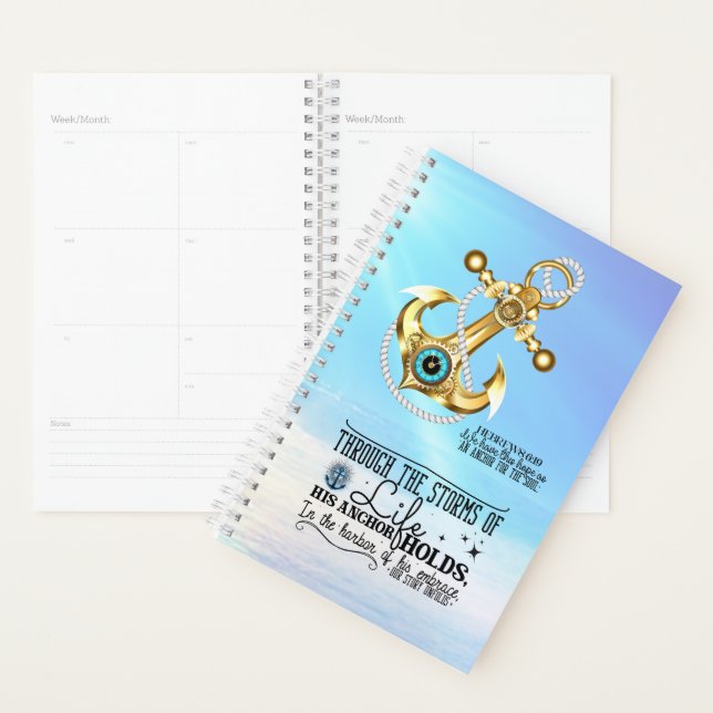 His Anchor Holds Blue Ocean Planner (Display)