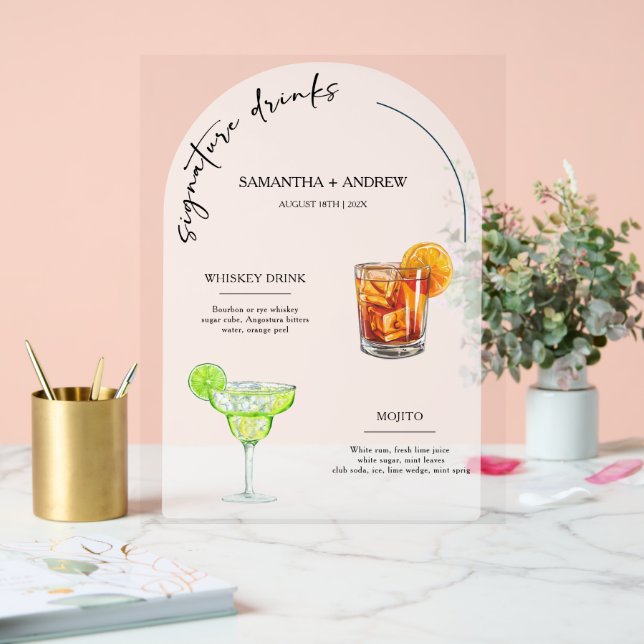 His and Her Drinks wedding sign (Wedding)