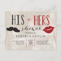 His and Hers Couple Shower Invitation