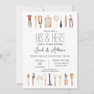 His and hers couples shower invitation