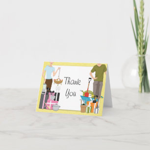 His and Hers Couples Wedding Shower Thank You Card