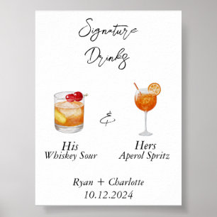His and Hers Drinks Poster