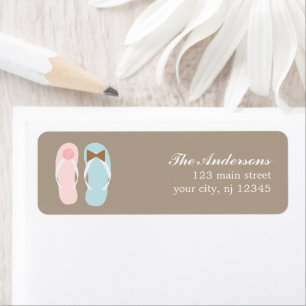 His and Hers Flip Flops Beach Wedding