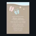 His and Hers Flip Flops Beach Wedding Invitation<br><div class="desc">Wedding invitations featuring a pair of flip flops in the sand.</div>