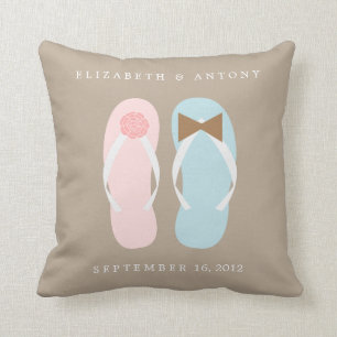 His and Hers Flip Flops Cushion