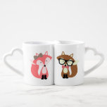 His and Hers Hipster Foxes Coffee Mug Set<br><div class="desc">Adorable couple of foxes design.</div>