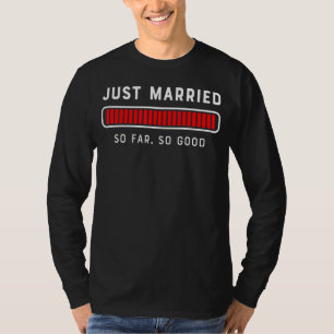 His and Hers Just Married     Newly Married Couple T-Shirt