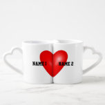 His and Hers Lovers Coffee Mug Set<br><div class="desc">His and Hers Lovers. MovieFun© Add your Name 1 and Name 2 on top of this cute red heart for a perfect couples gift. Perfect for weddings and holidays like Valentine's Day.</div>