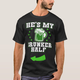 His and Hers Matching Irish Drinking Outfit St Pat T-Shirt
