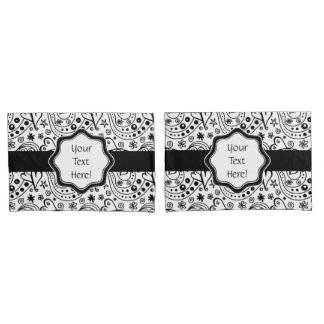 His And Hers Personalised Hearts Love Pattern Pillowcase