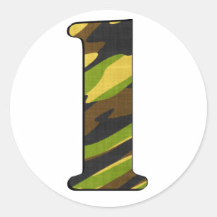 His Camo Numbered Series Classic Round Sticker