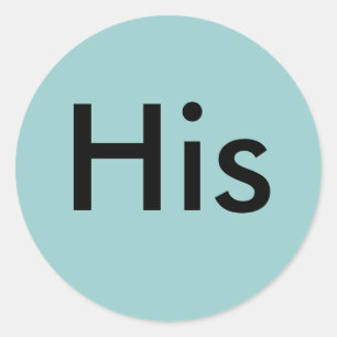 His Classic Round Sticker