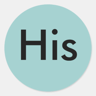 His Classic Round Sticker