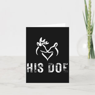 His Doe Matching Hunting Couples Valentines Day Fo Card