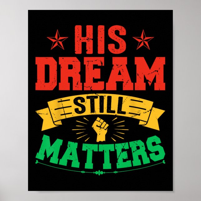 His Dream Still Problems Mlk  Poster (Front)
