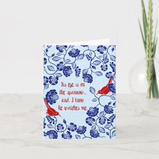 His Eye is On The Sparrow Greeting Card