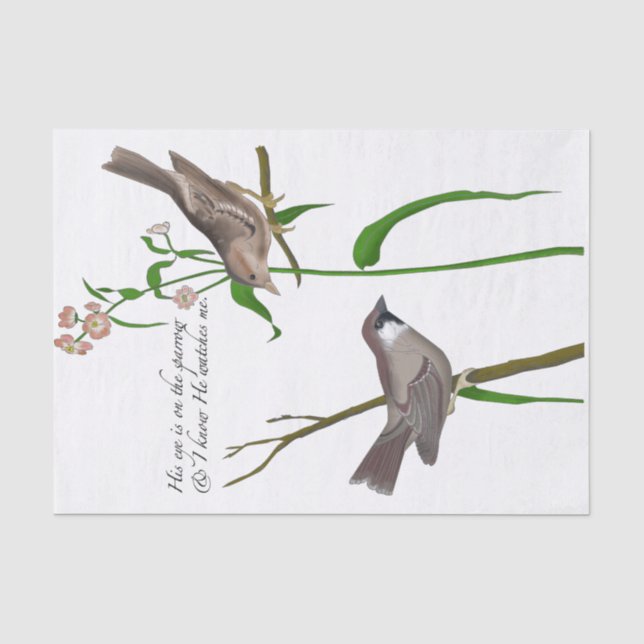 His Eye is on the Sparrow Tissue Paper (Front)